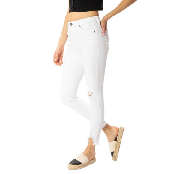 High Rise Hem Detail Skinny - Picture 2 of 4